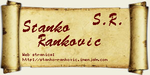 Stanko Ranković vizit kartica